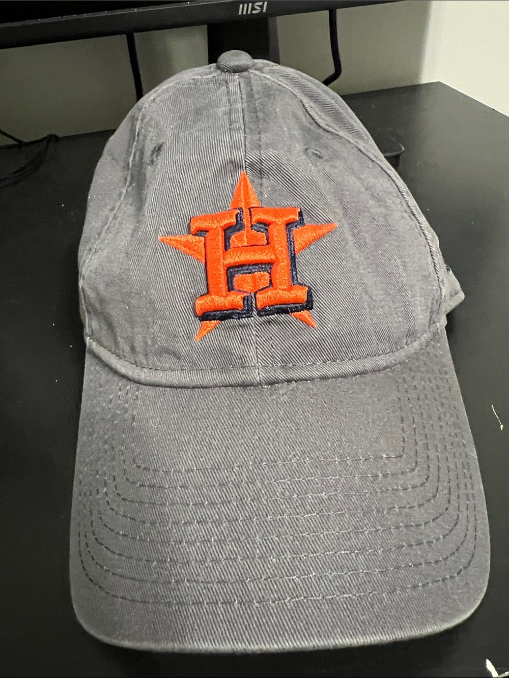 New Era Gray Cap with Orange Houston Astros Logo